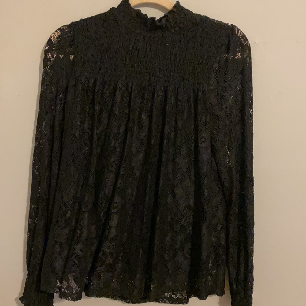 Sheer black top